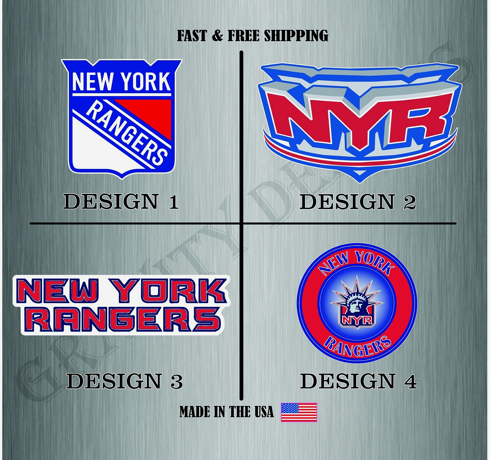 NEW YORK RANGERS HOCKEY NHL LOGO VINYL STICKER DECAL CAR TRUCK WATER RESIST
