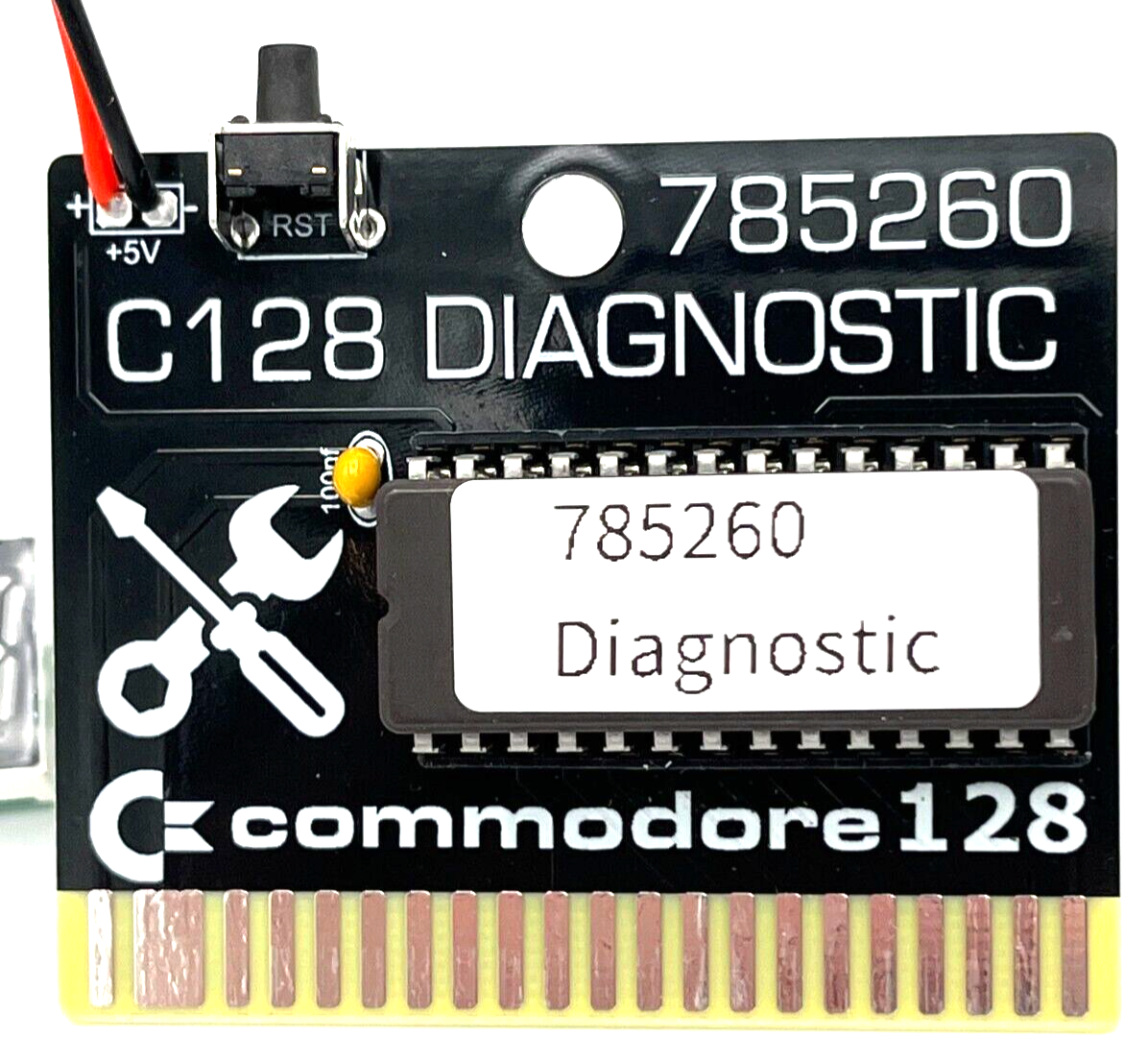Commodore 128 Diagnostic Cartridge with Voltmeter Display USA seller