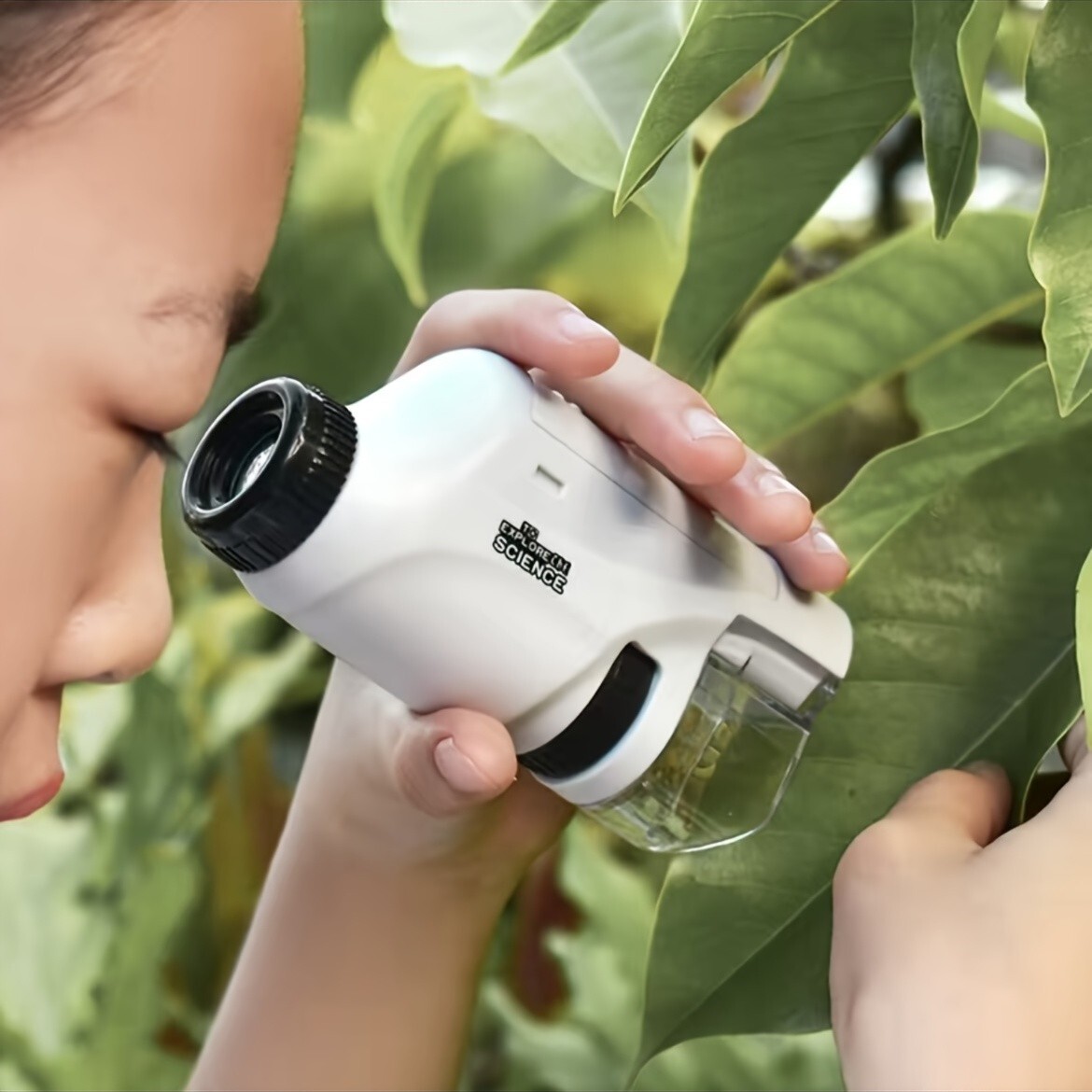 Kids Portable Microscope Handheld Mini Microscope Toy With LED Light - 60X-120X