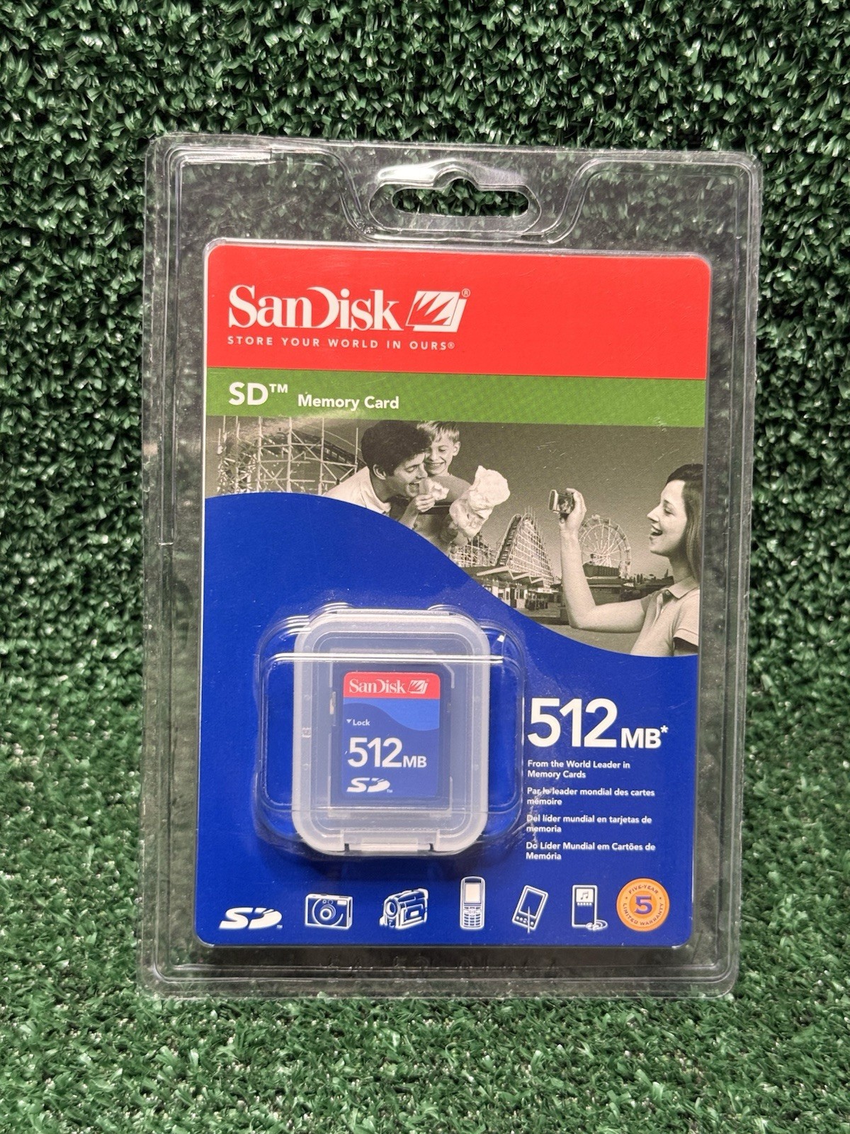 SanDisk 512MB SD Memory Card - SDSDB-512-A10 - NEW