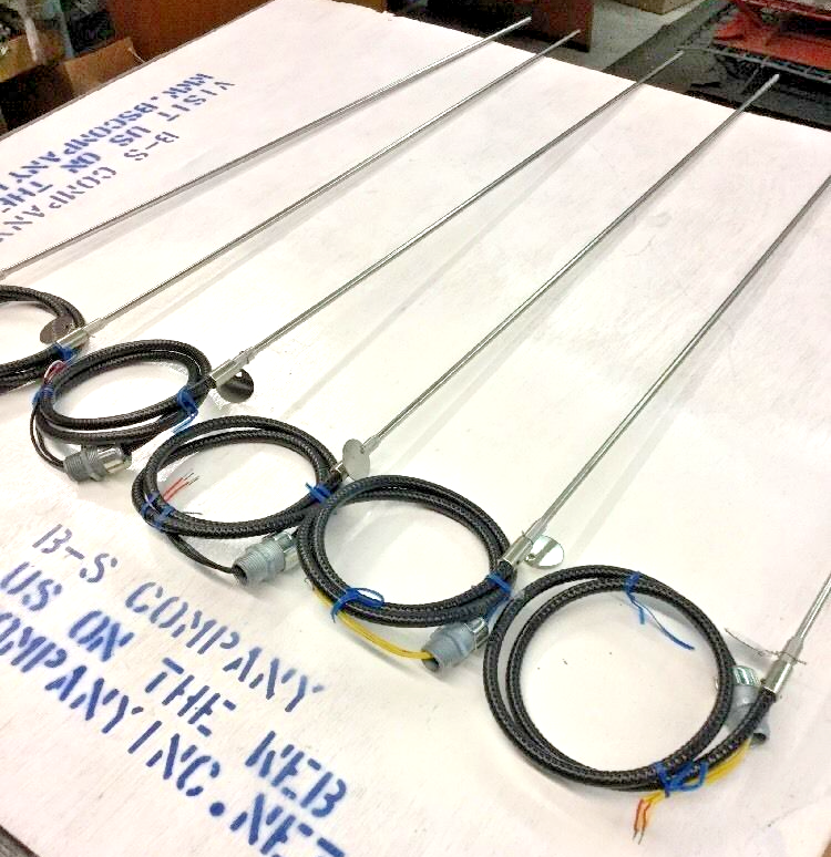 Temperature Sensor Probes with Wiring & Connectors 30" Long