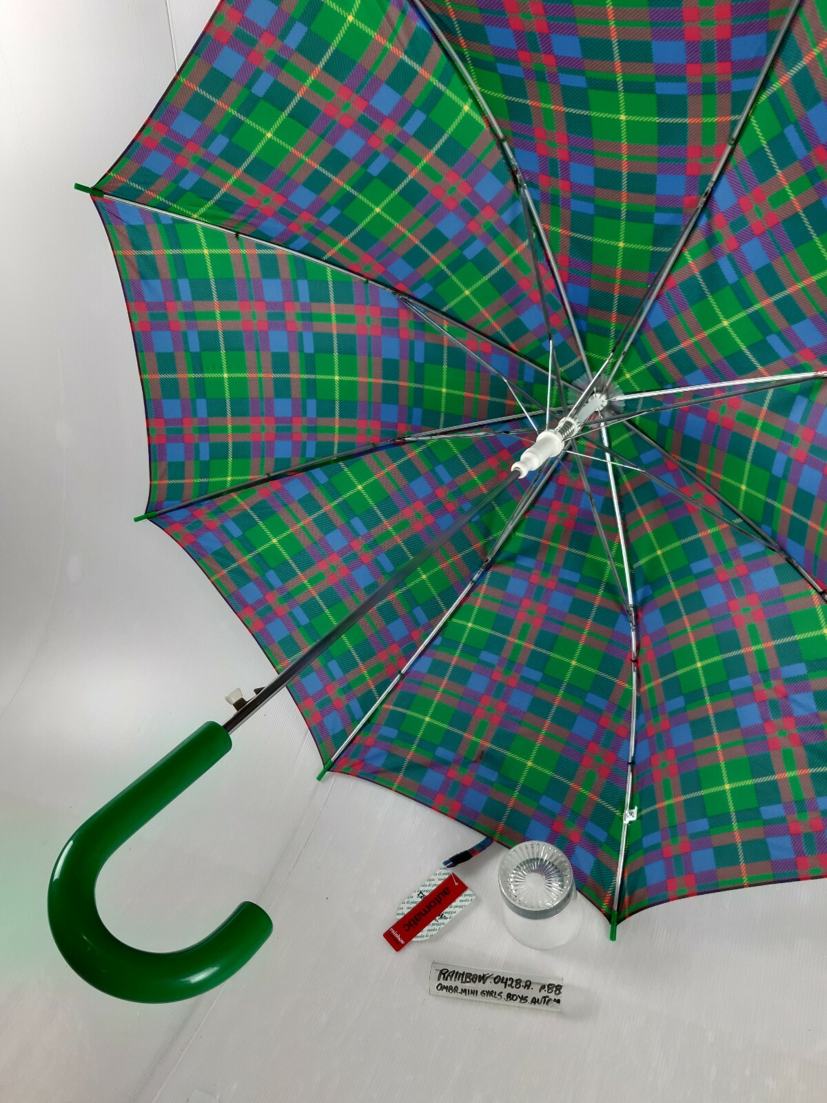 Long/Mini Umbrella - Automatic - Boys - 8 Slats - 0428A - Rainbow