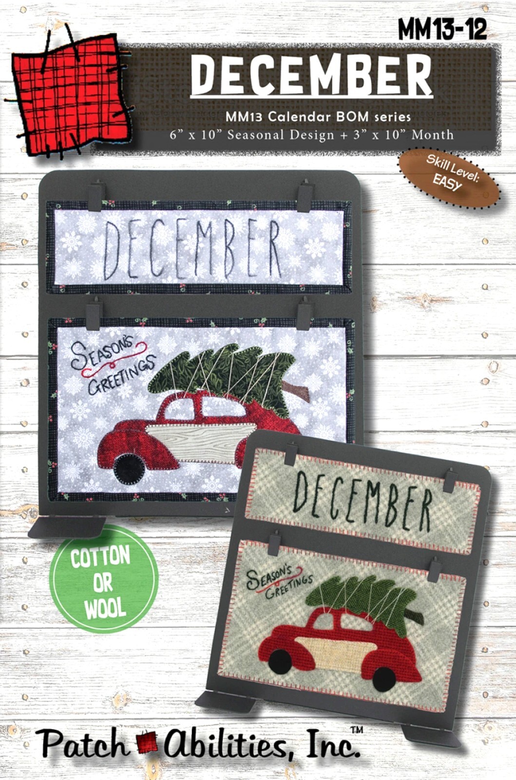 Patch Abilities December Calendar Series Block of the Month MM13-12