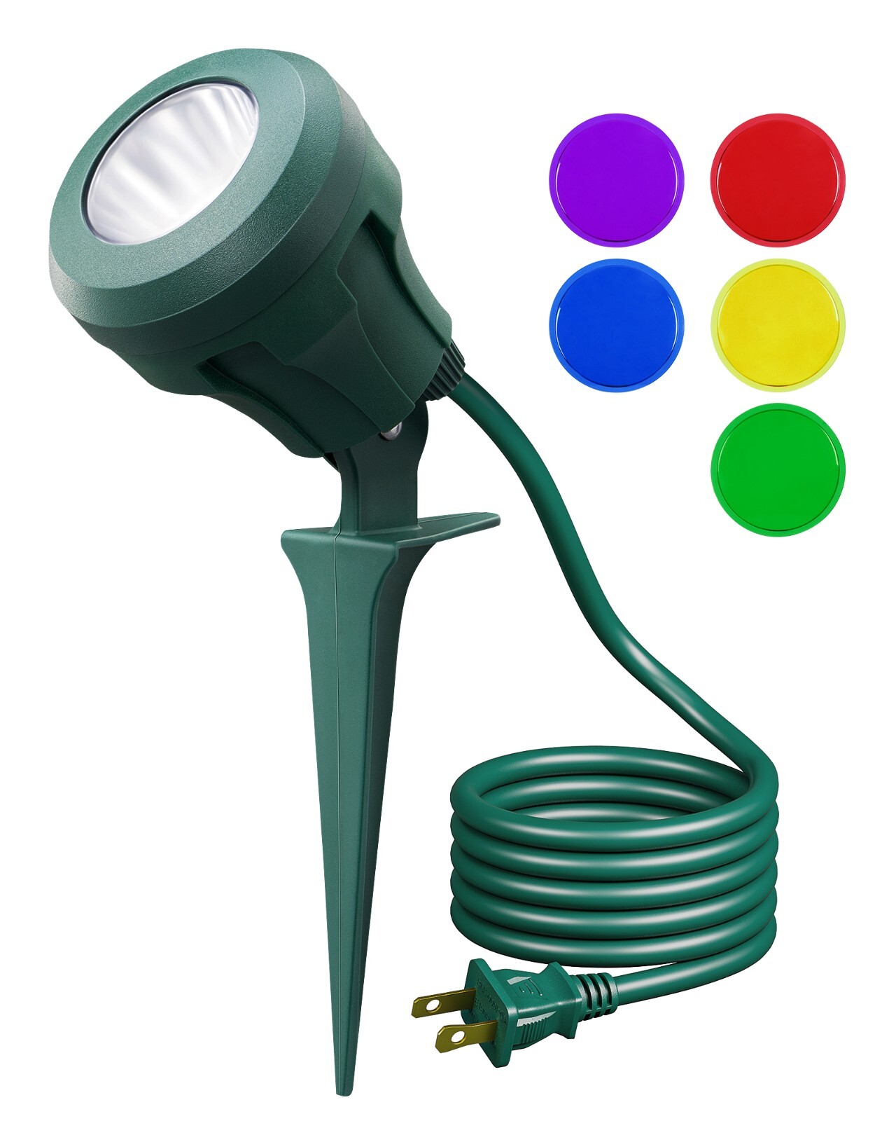 EDISHINE Spotlight Halloween LED Landscape Flag Floodlight 5 Extra Color Lenses