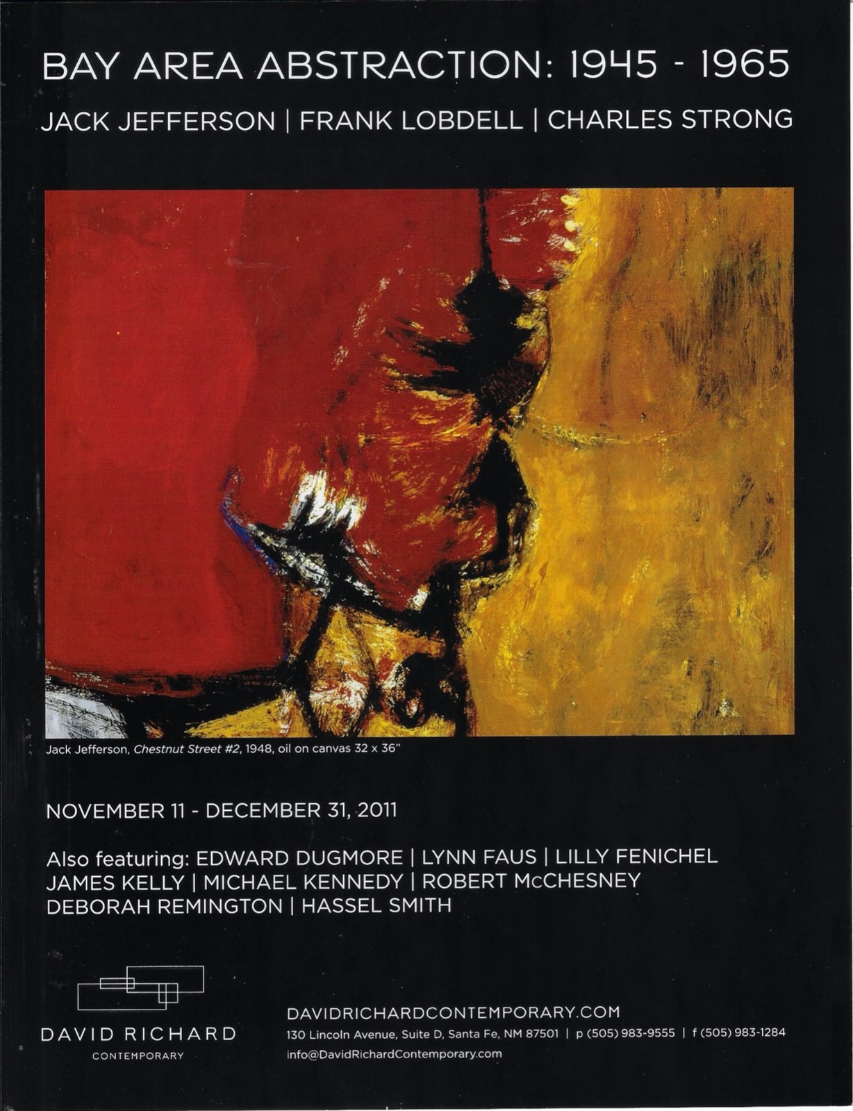 JACK JEFFERSON c1949 Art 2011 Gallery Exhibit Print Ad