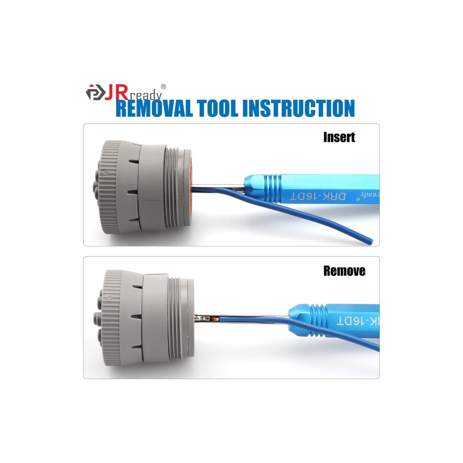 Multi-Use Pin Removal Tool for Deutsch Connectors with Anodized Aluminum Handle