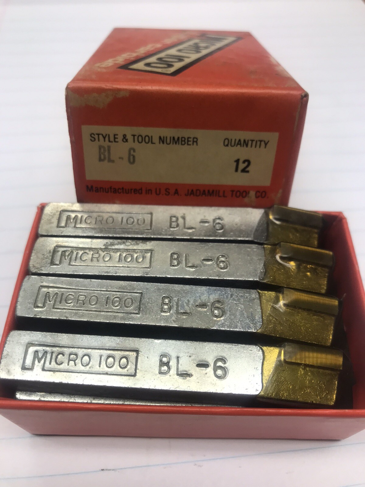 2 pcs.  BL-6 MICRO100 BRAZED TOOL BITS (loc stk)