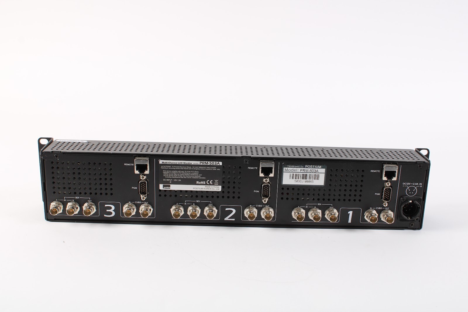 TVlogic PRM-503A 5" 800x480 Multi-Format Triple LCD Rack Mount - Scratch Cover