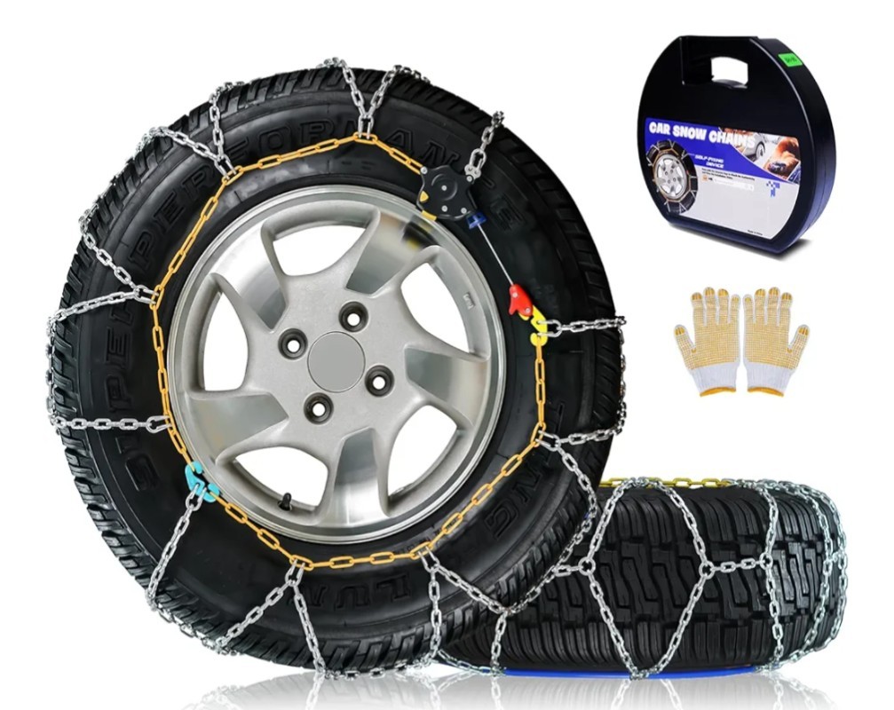 Snow Chains for Car Tires, Auto Fixing 1 Min Quick Easy Installation, HKN-100