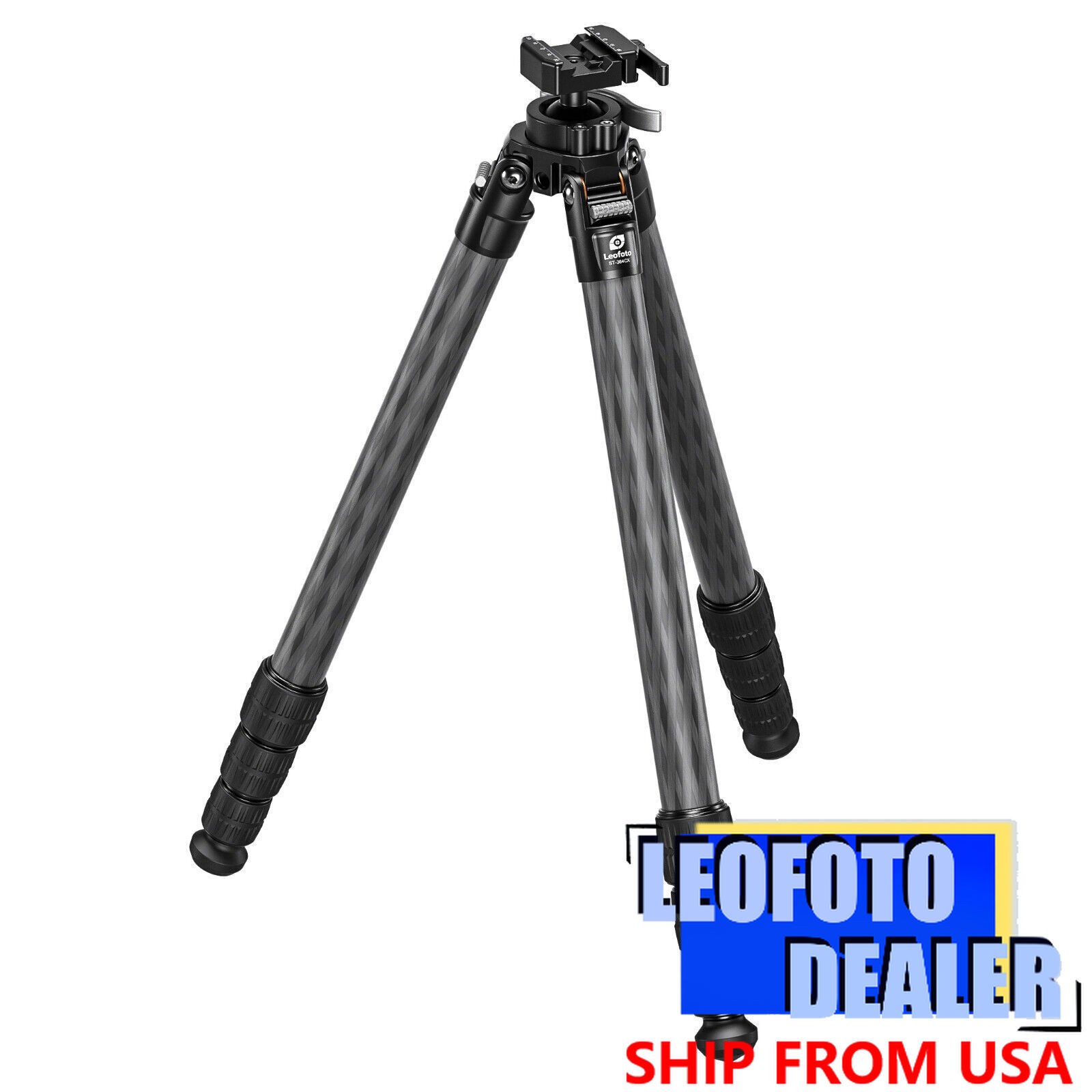 Leofoto ST-364CX Tripod+Integrated Lever-Control Ballhead Arca & Picatinny Clamp