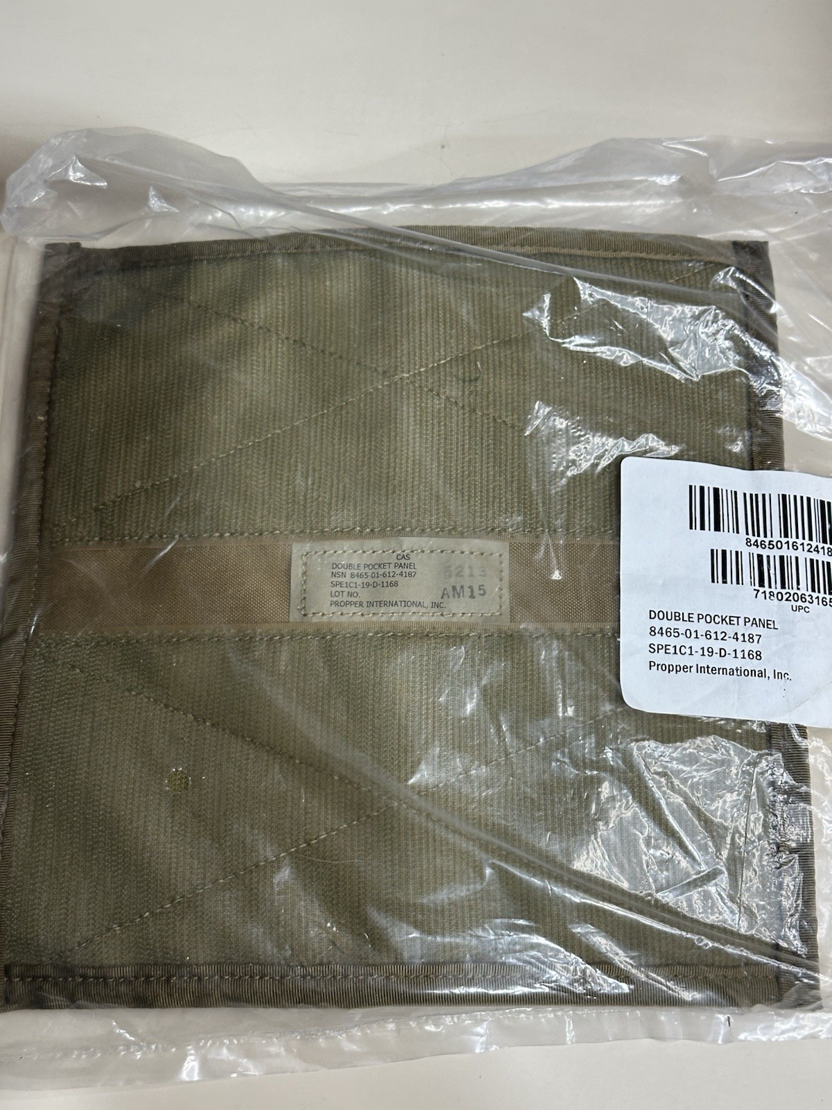 USGI Hook & Loop Double Pocket Panel – Propper – NSN 8465-01-612-4187 – New