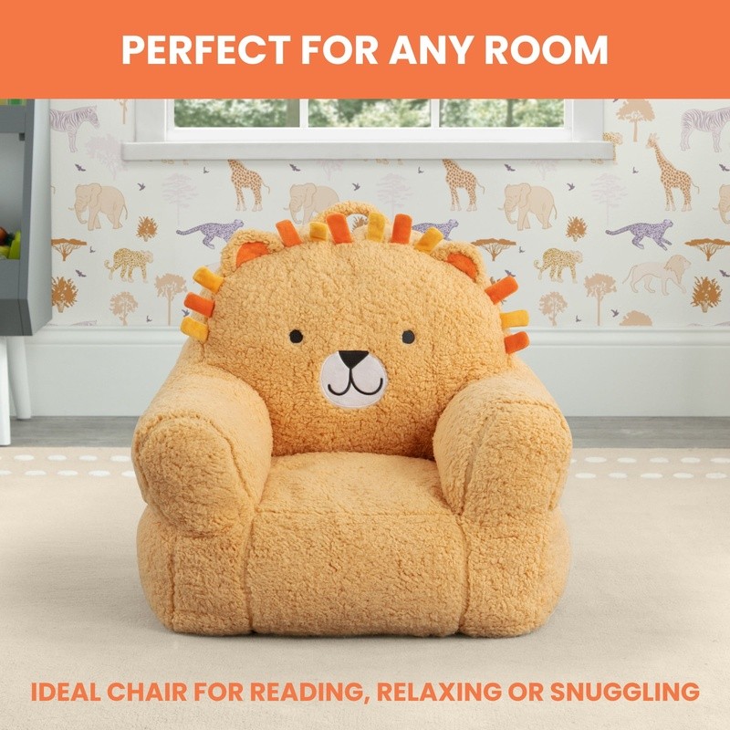 Lion Cozee Buddy Chair Plush Toddler Armchair Soft Foam Snuggle Kids Room New