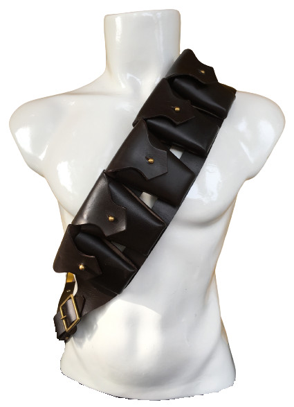 British P-1903 Leather Five Pocket Bandolier repro