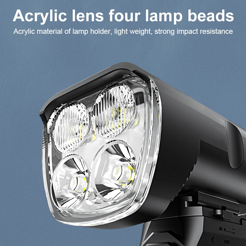 Waterproof MTB Bike Light Aluminum Alloy Road Cycling USB Rechargeable Headlight