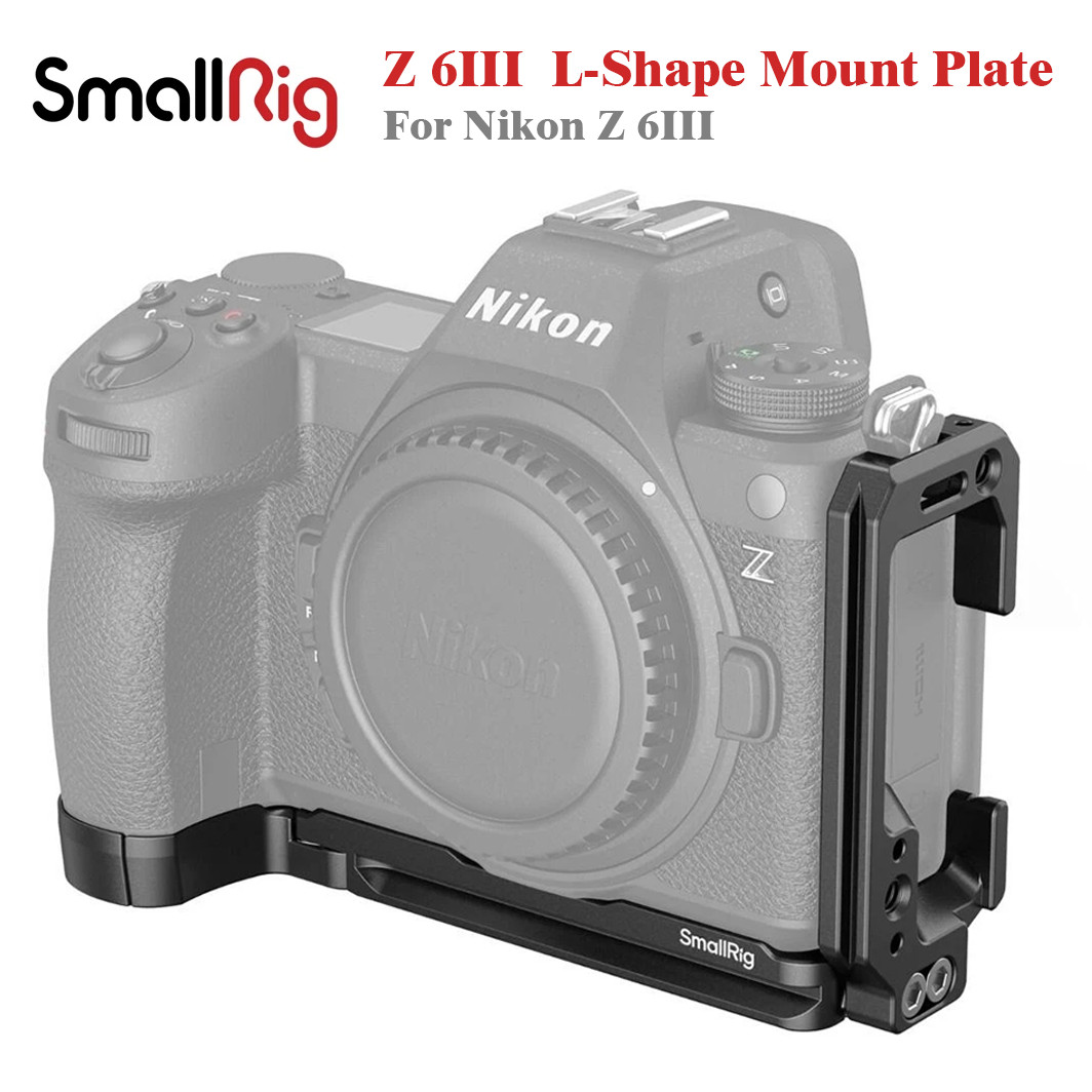 SmallRig L-Plate for Nikon Z 6III – Dual Arca-Swiss, Cold Shoe, Extendable
