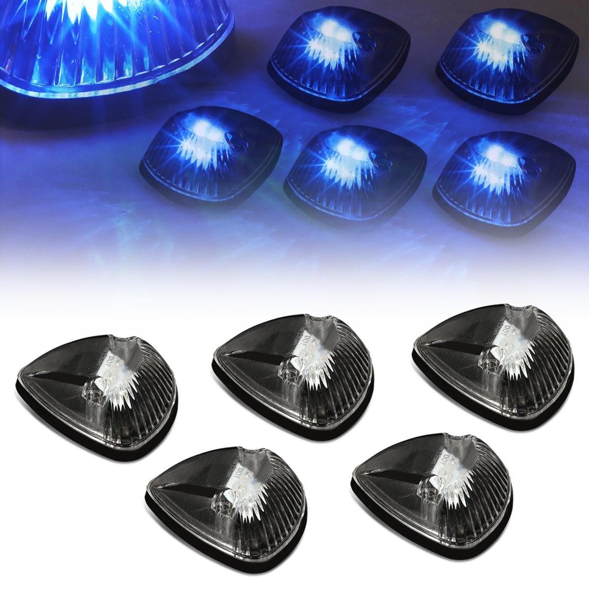 Dna Motoring Cbl-Dr94-Bk-B Led Cab Roof Top Marker Lights X 5