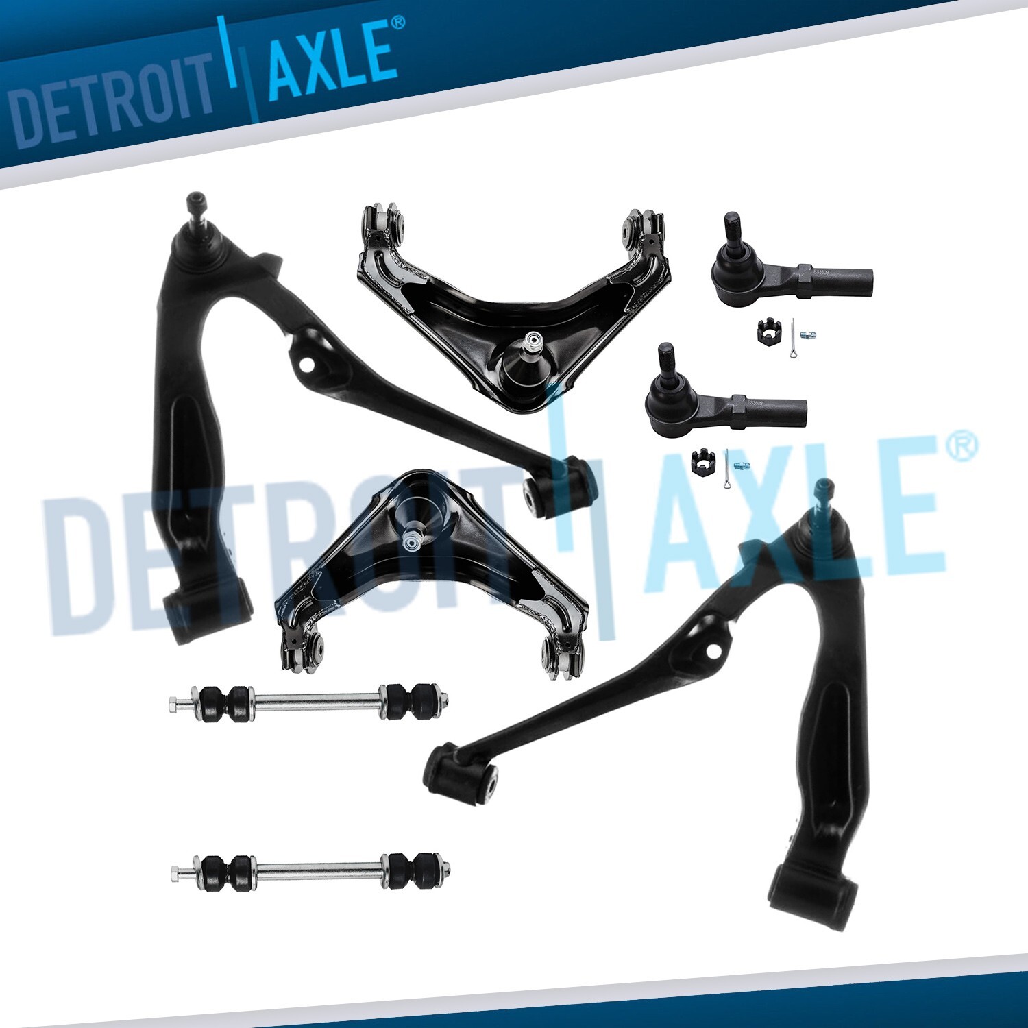 8pc Front Control Arms Sway Bar Tie Rod for Chevy Silverado GMC Sierra 2500 3500