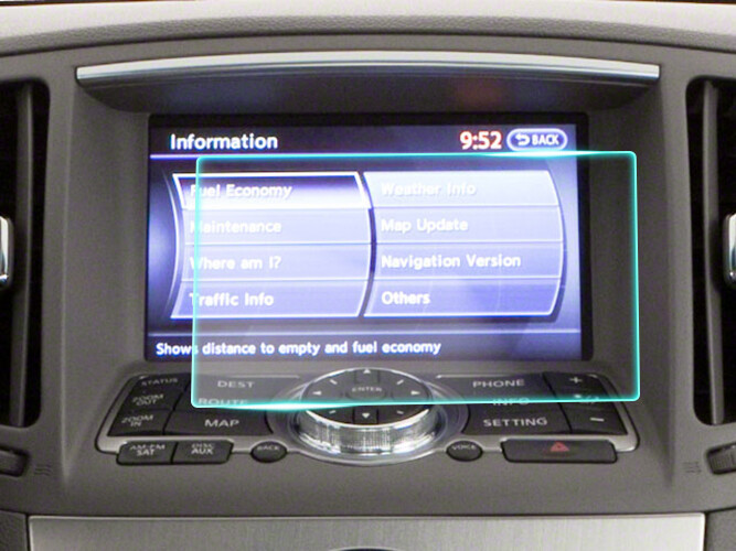 Crystal Clear Screen Protector for 2012 Infiniti G25 Vehicle Navigation