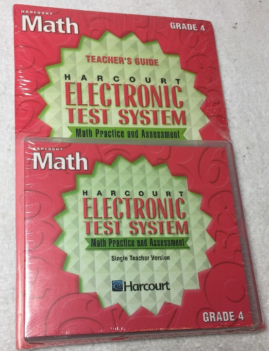 Harcourt Math Electronic Test System Practice & Assesment Grade 4 PC MAC CD exam