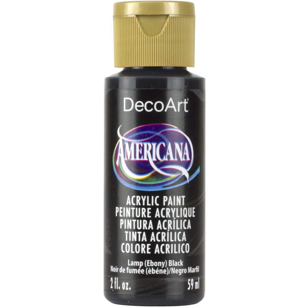 DecoArt Americana Acrylic Paint, 2-Ounce, Lamp 2 Fl Oz (Pack of 1), Black