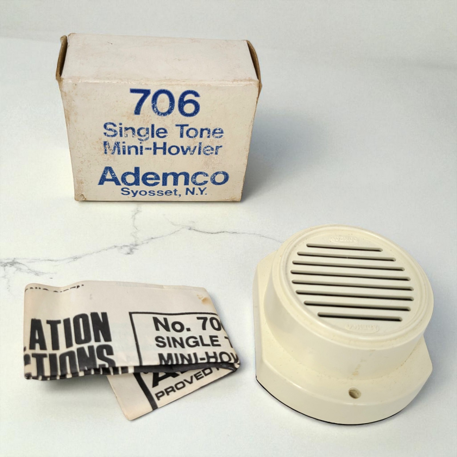 Ademco Honeywell 706 12V Single Tone Mini Howler Siren Alarm Horn NIB NOS VTG