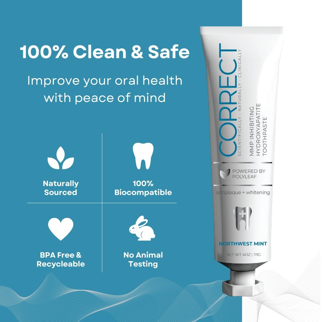 Fluoride Free Hydroxyapatite Toothpaste for Whitening & Sensitivity 4oz