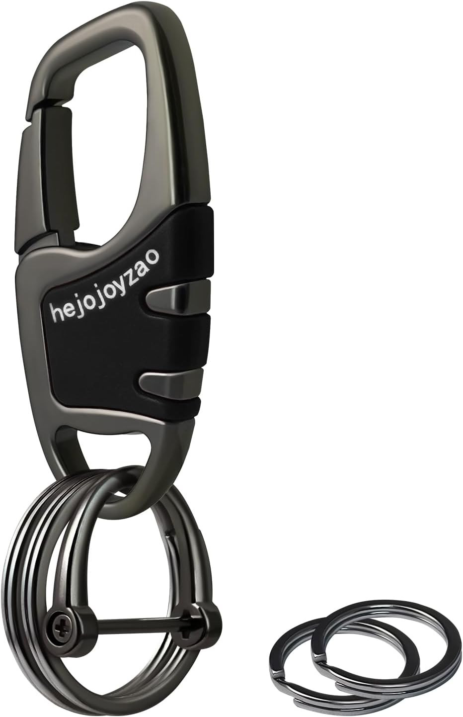 Keychain with Carabiner Clip, 4 Heavy Duty Key Rings and D Ring for Men'S Car Ke