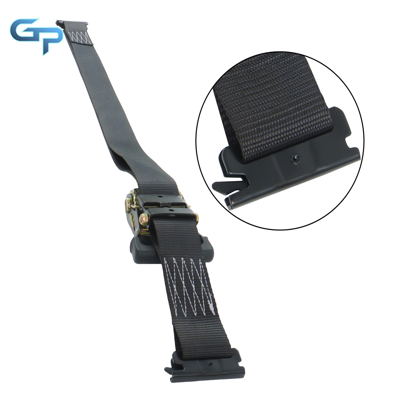 E Track System 8' Black Ratchet Straps Trailer Tire With Wheel Chocks Polyester