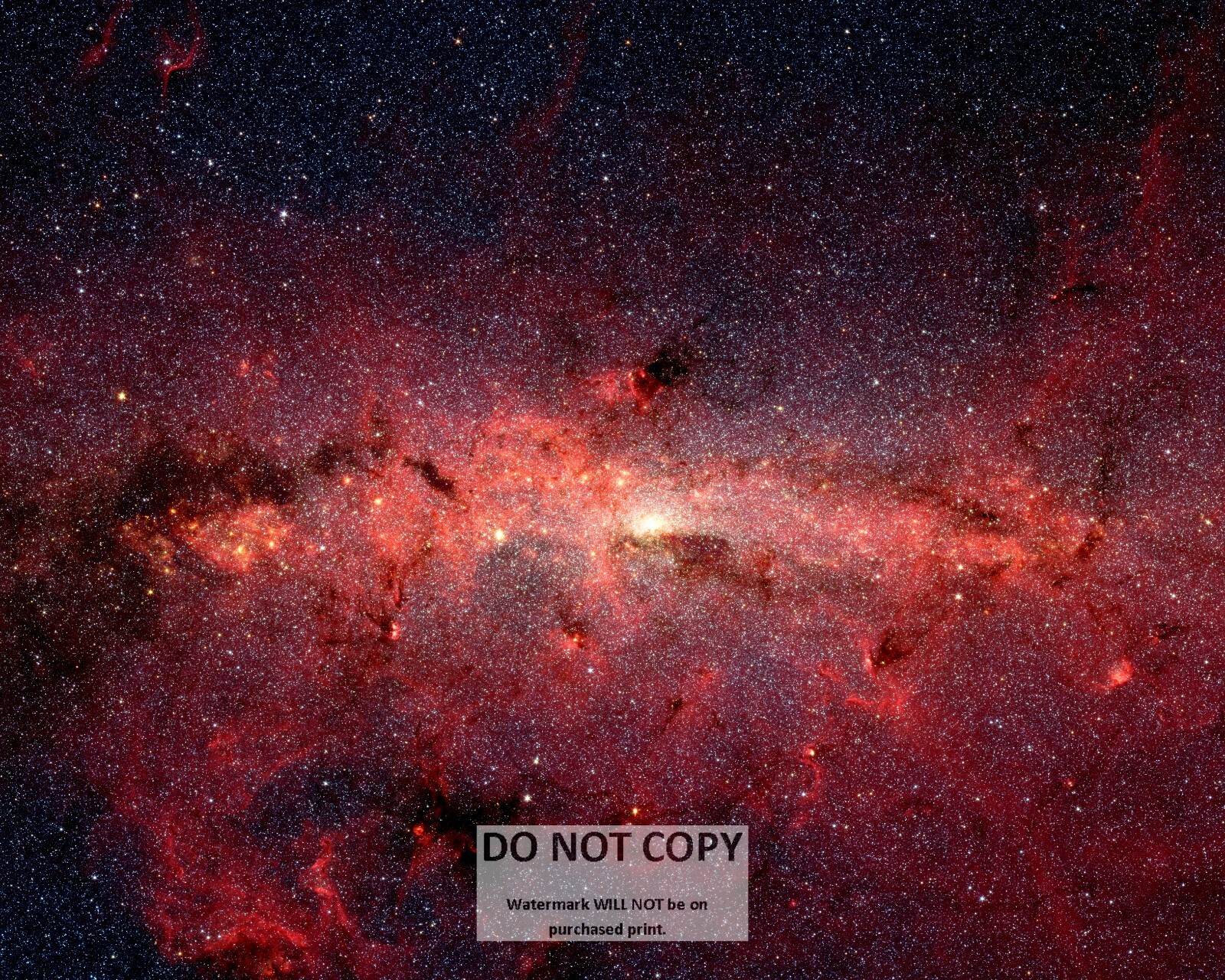 MILKY WAY GALAXY AS SEEN FROM IR ON SPITZER TELESCOPE - 8X10 NASA PHOTO (SP-094)