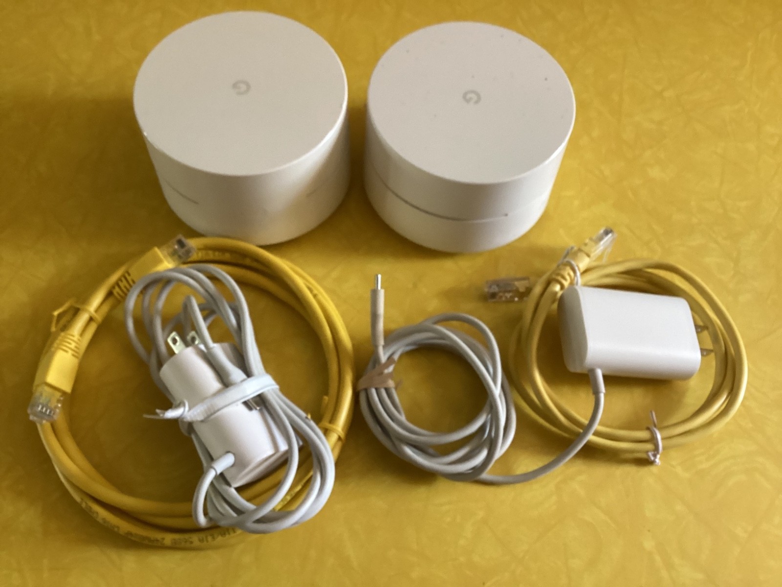 (2) GOOGLE Nest Wifi Router w/Power Supply-Bundle