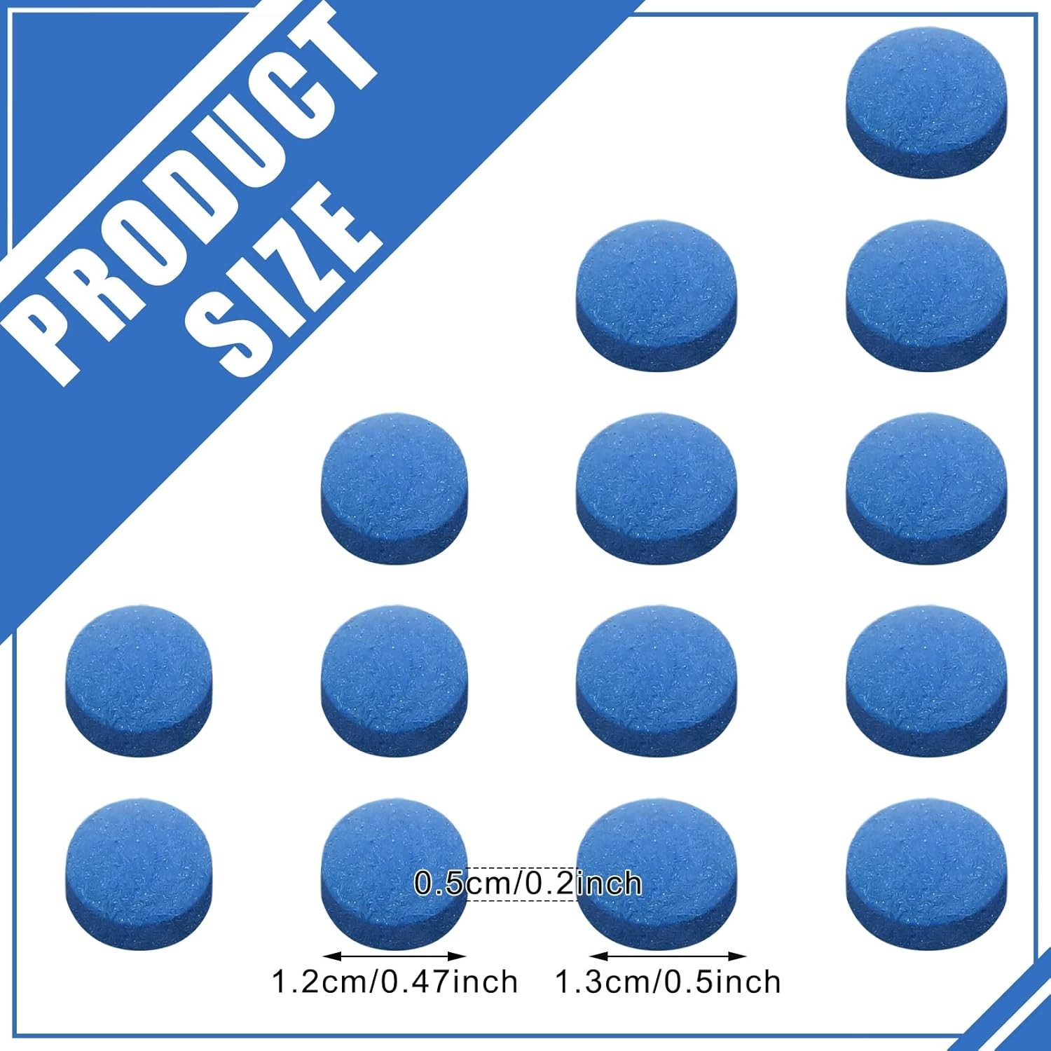 Replacement Billiard Pool Cue Tips Kit - 20 Durable Tips & Storage Box Included
