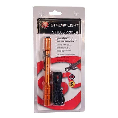 STREAMLIGHT 66146 Stylus Pro USB Orange Rechargeable Pen Light