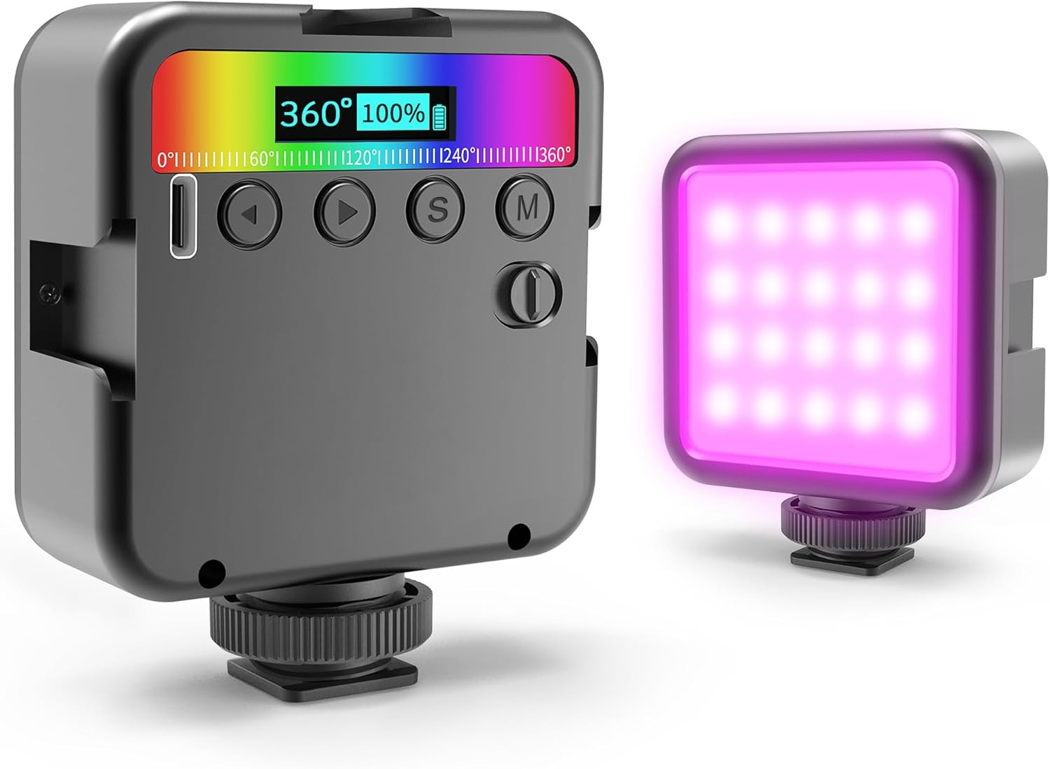 Magnetic RGB Led Video Light LED Camera Light 360° Full Color Portable Photograp