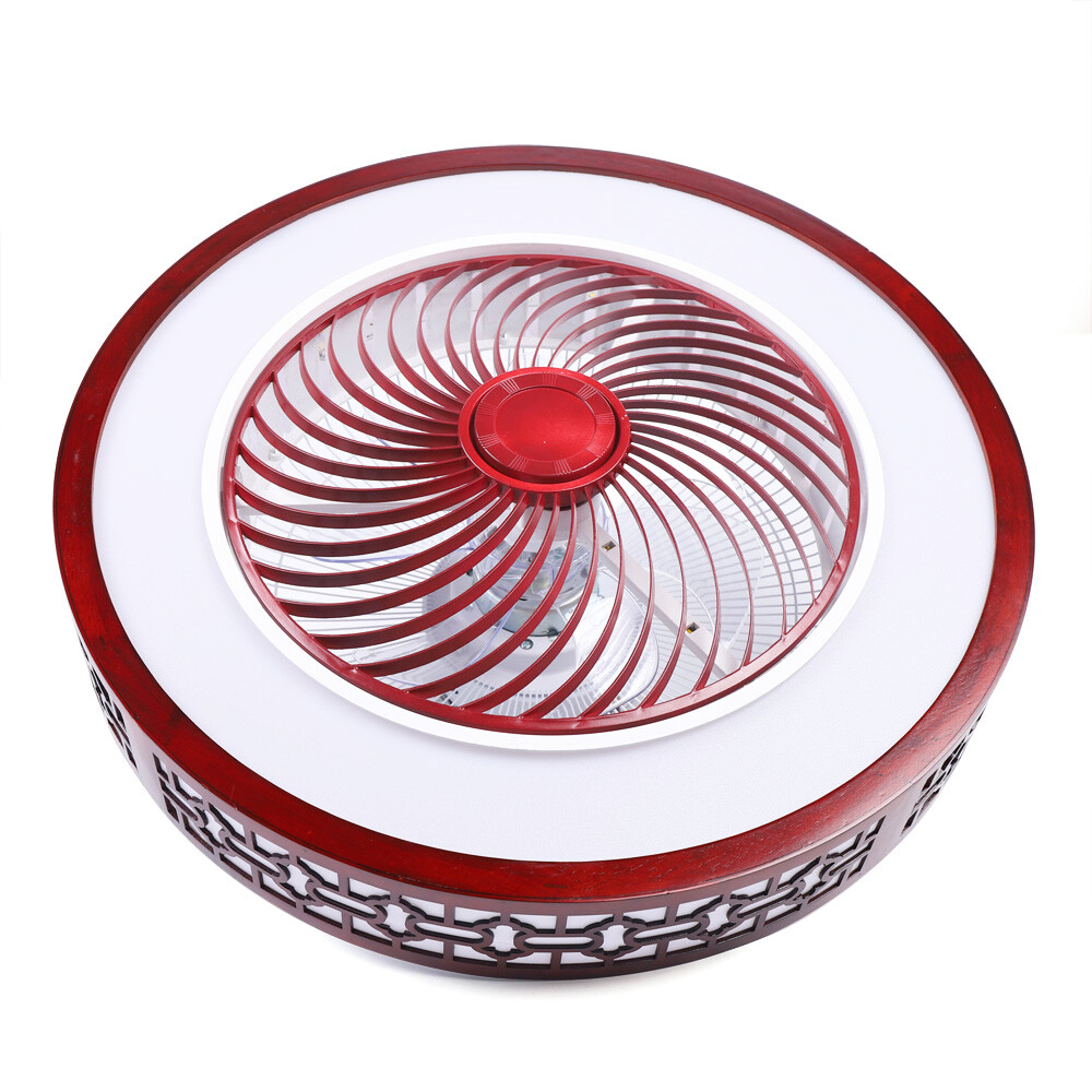 22" Inches Red Ceiling Fan with Light 64W Remote Control 3-Color Lighting Modes