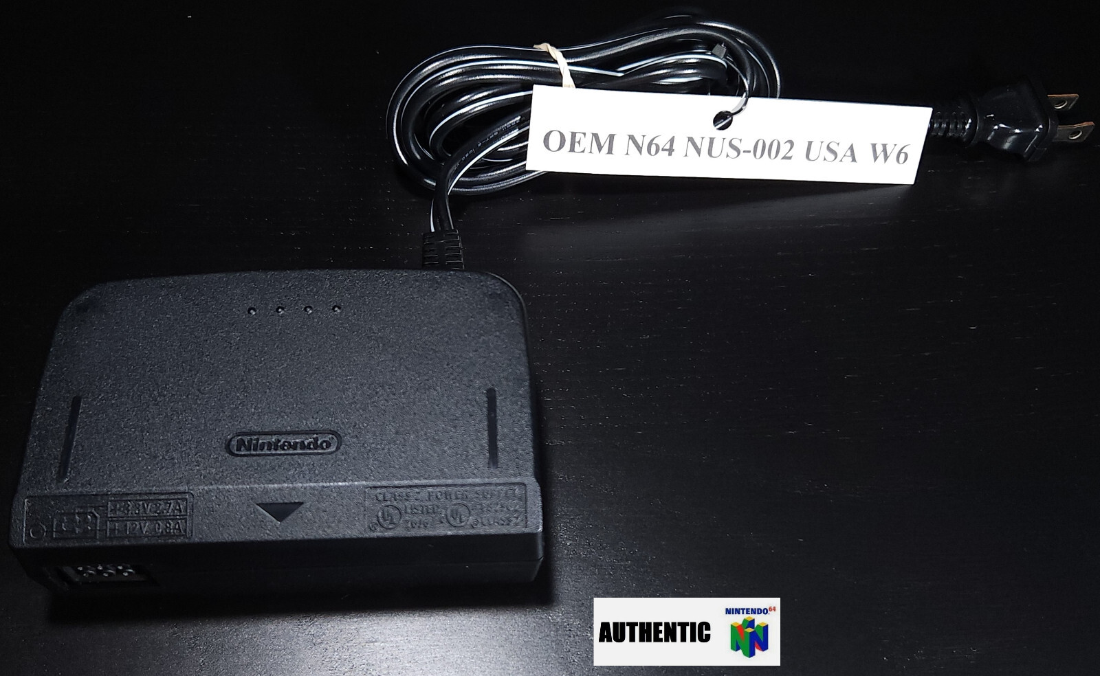 Nintendo 64 N64 Power Supply AC Adapter Original OEM NUS-002 USA Tested Working