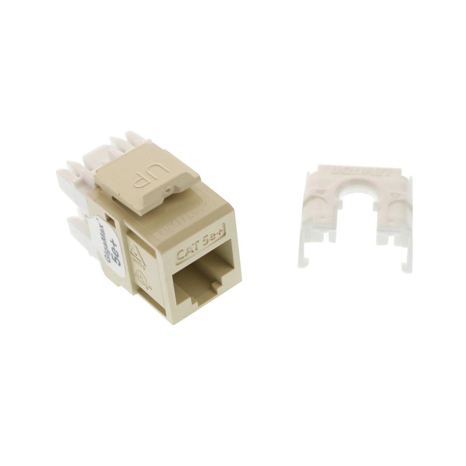 LEVITON 5G110-RI5 GIGAMAX 5E QIUCKPORT CONNECTOR, CAT5E+ JACK, IVORY