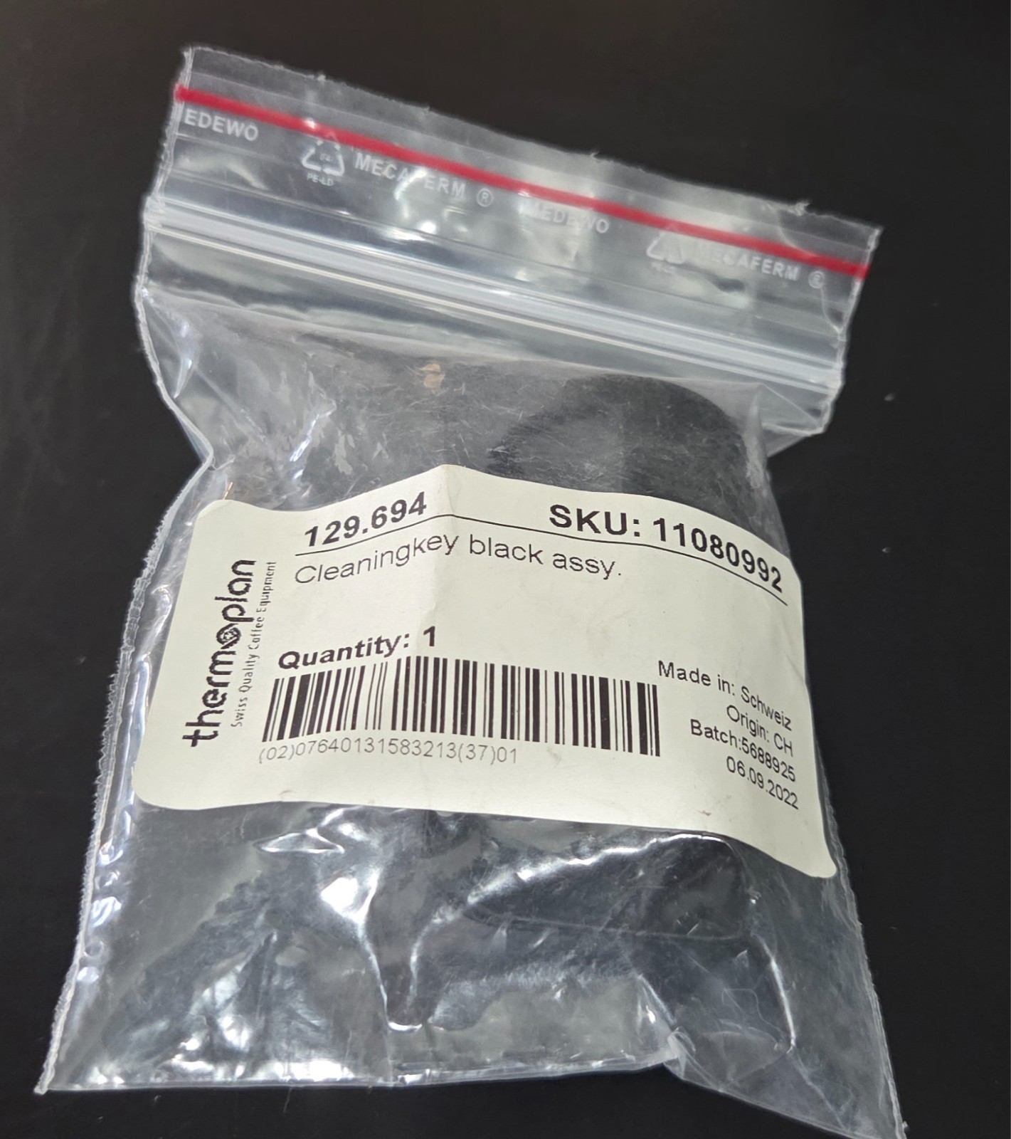 Thermoplan 129.694 | 11080992 Cleaning Key Black Assembly - Genuine OEM - New
