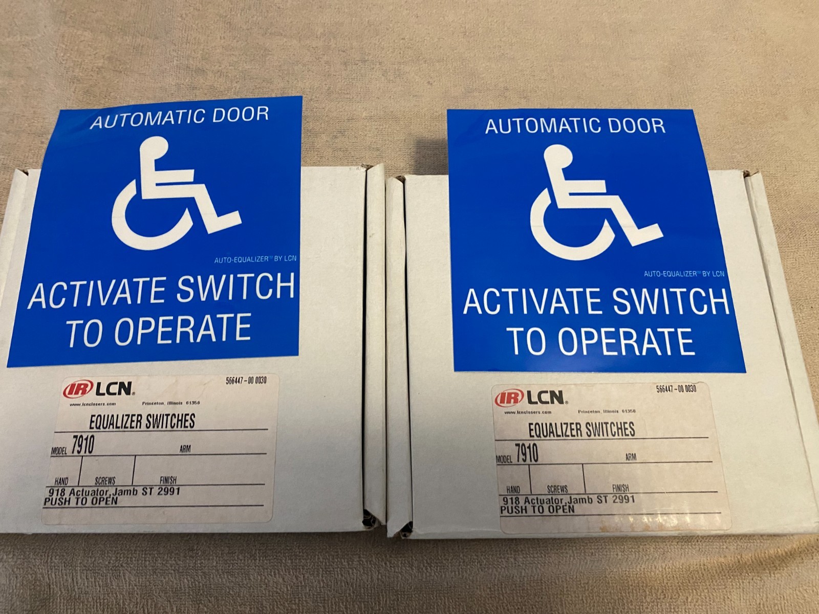 LCN Equalizer Switches #7910 918 Actuator Jamb St.- New