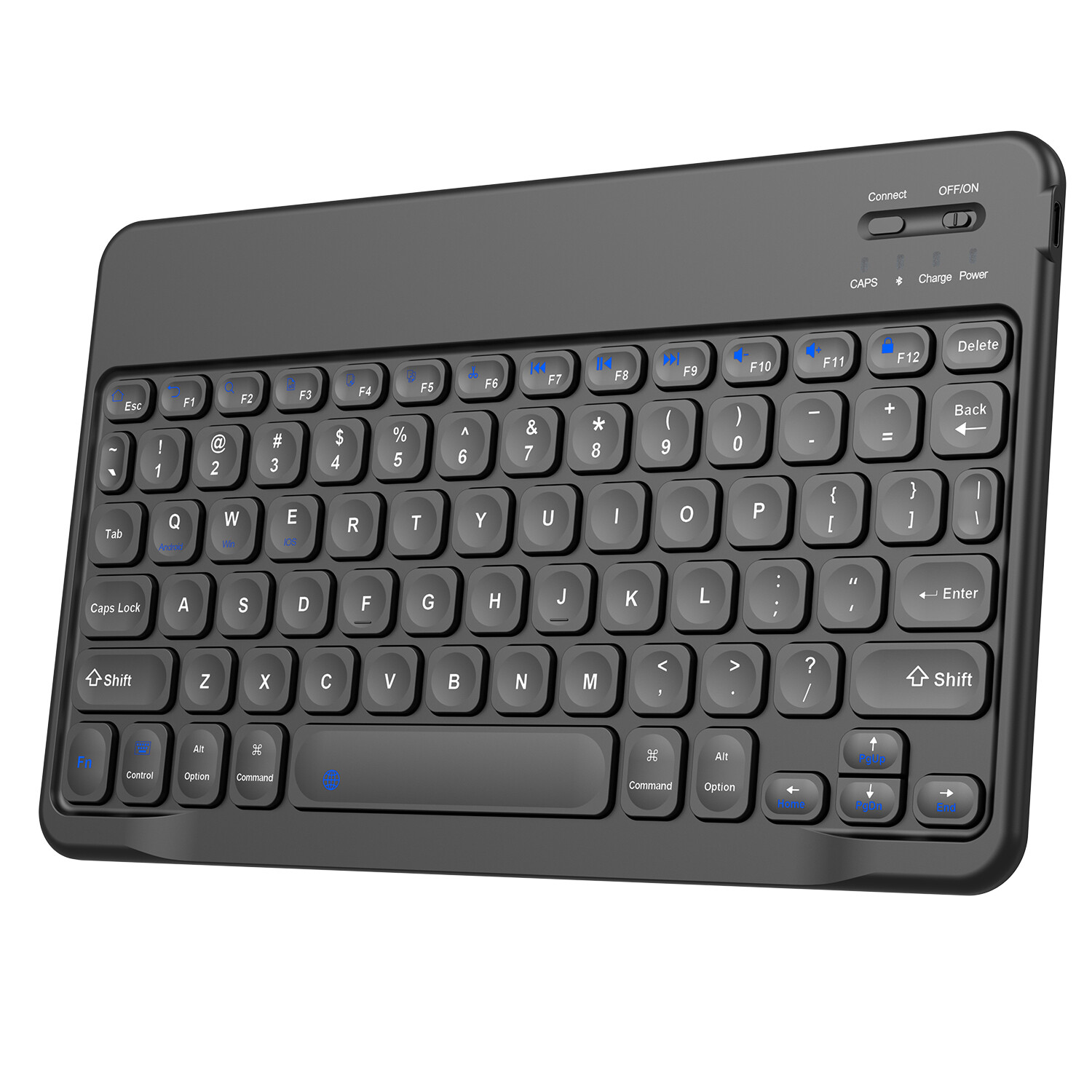 Slim Bluetooth Keyboard Type-C Fast-Charging Port For Android Windows IOS Mac
