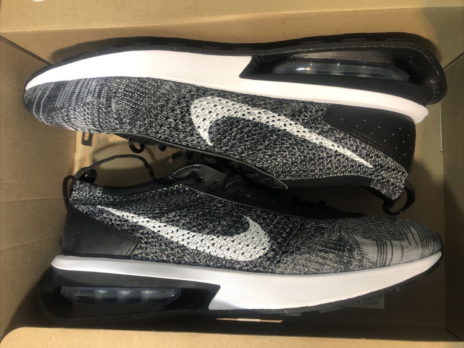 Nike Air Max Flyknit Racer Oreo Black White Grey DJ6106-001 Sz 10.5 11 11.5 12