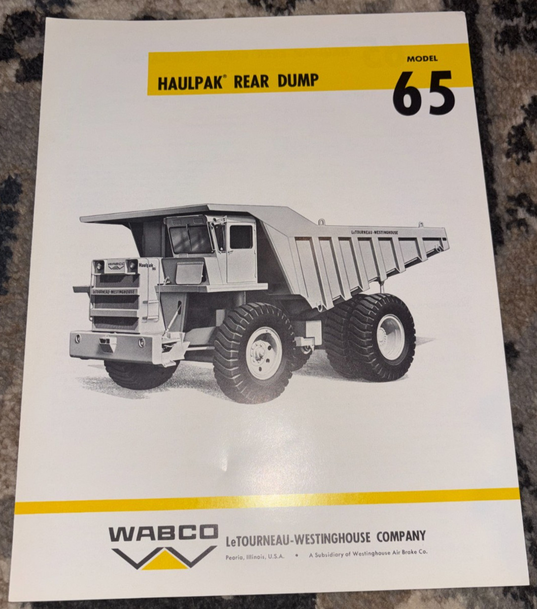LeTourneau Westinghouse Model 65 HaulPak Truck Brochure AMIL25