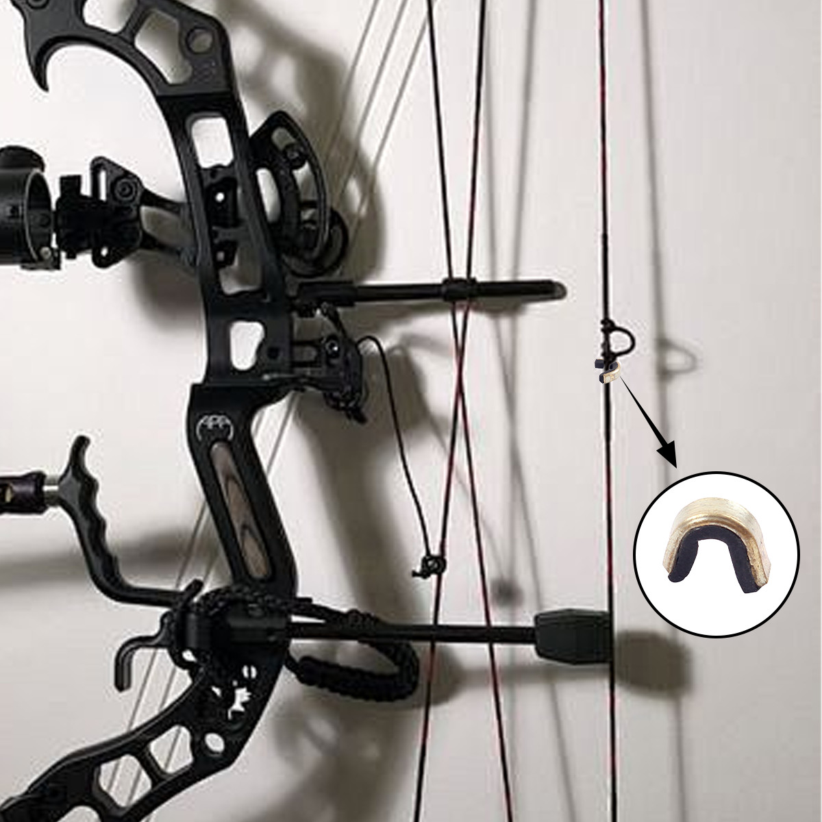 40Pcs Bow String Nock Points Arrows Bowstring Brass Nocking Points Set Archery