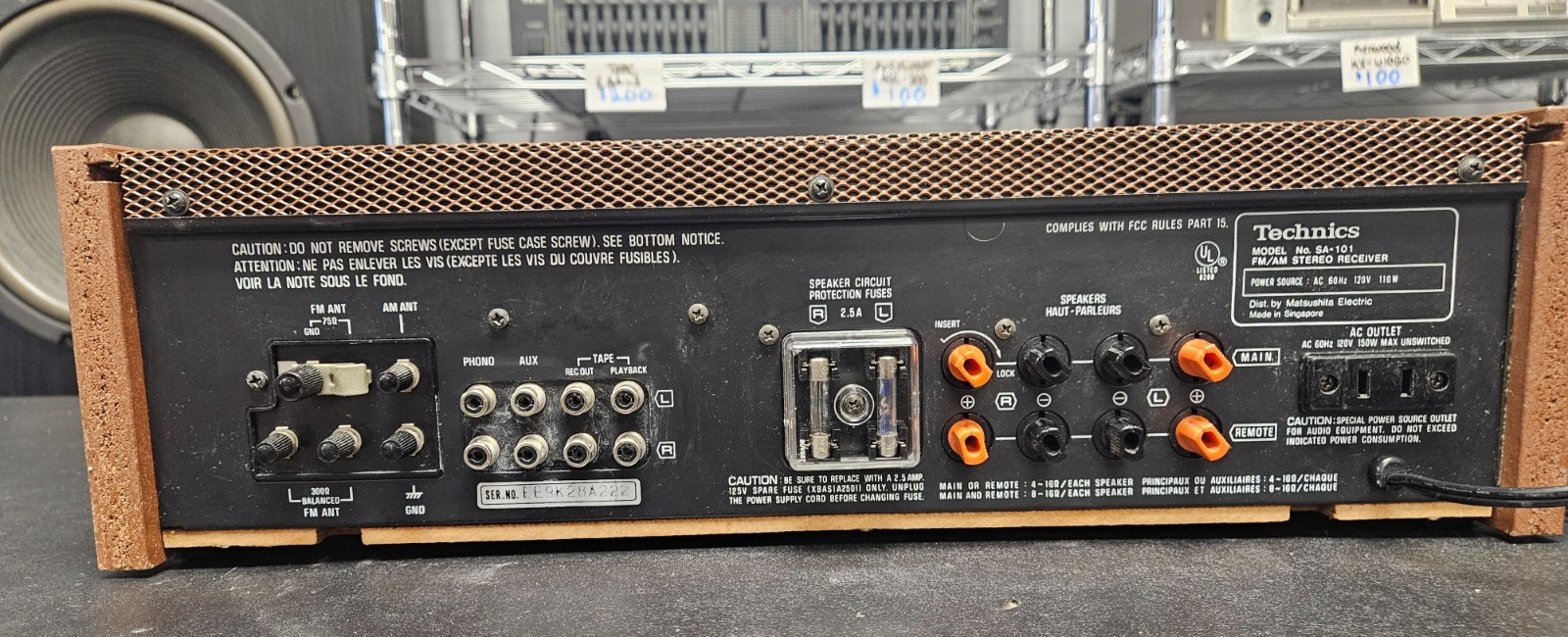 Technics SA-101 Stereo Receiver - FULLY RESTORED CLEANED/TESTED