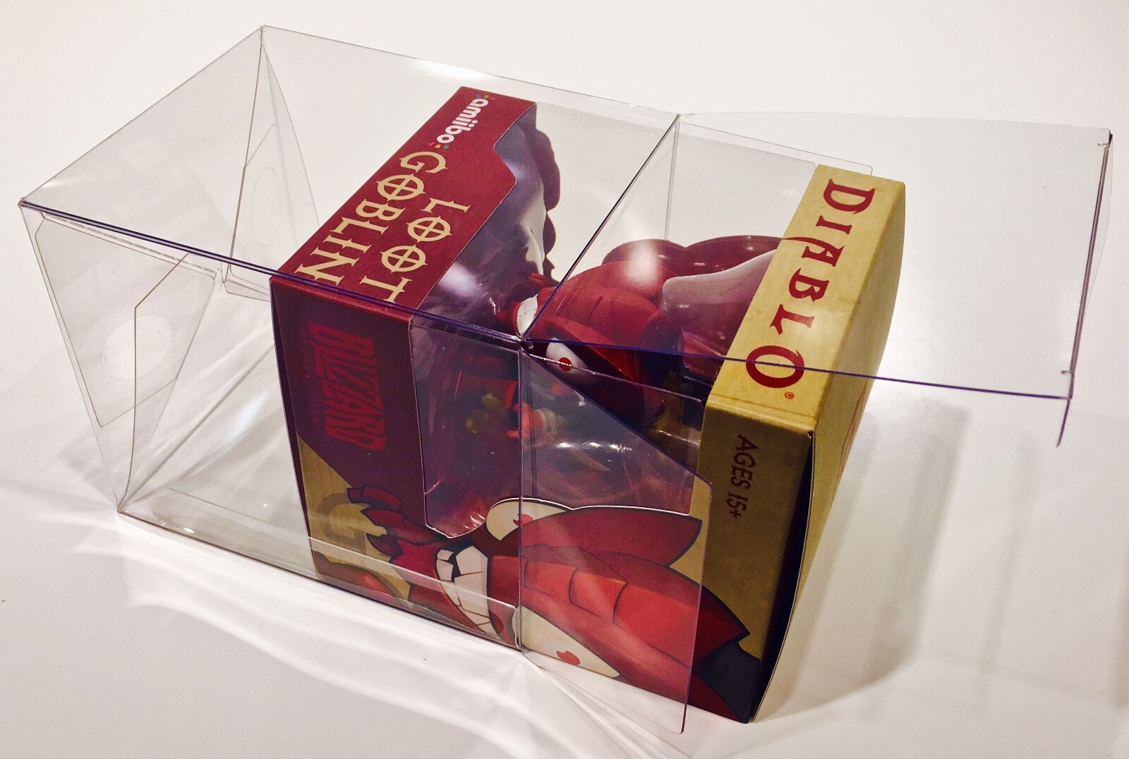 1 Clear Box Protector For DIABLO LOOT GOBLIN + OVERWATCH LUCIO  Nintendo Amiibo