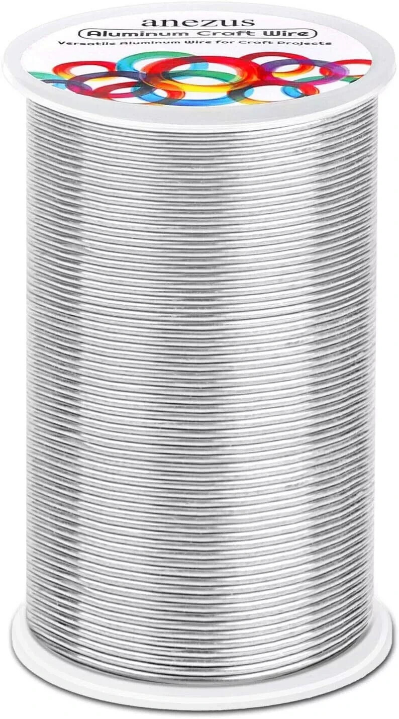 540 Feet Aluminum Wire, Anezus Bendable Craft Metal Wire 18 Gauge Flexible