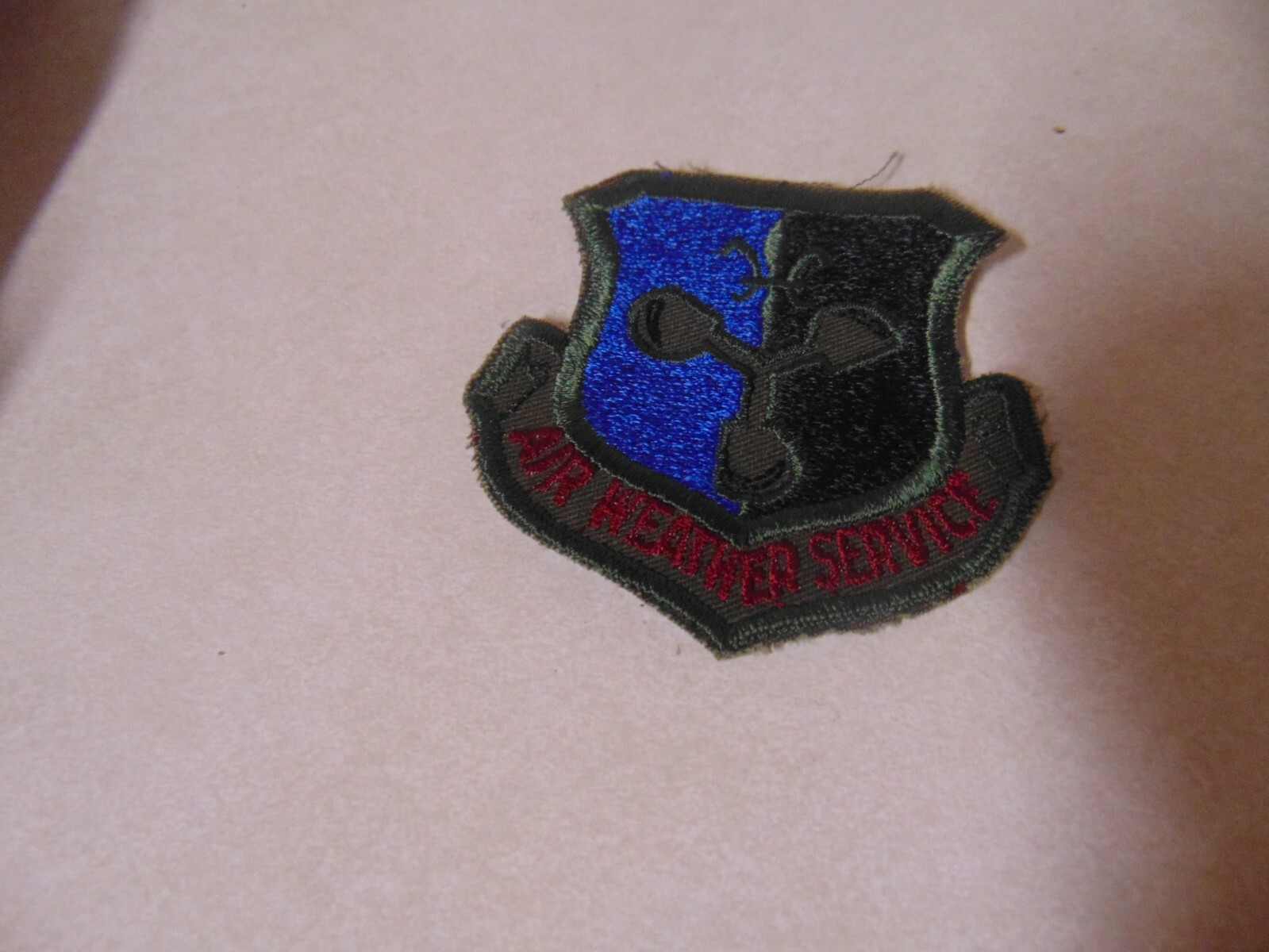 MILITARY PATCH SEW ON OLDER POCKET US AIR FORCE AIR WEATHER SERVICE COLORED