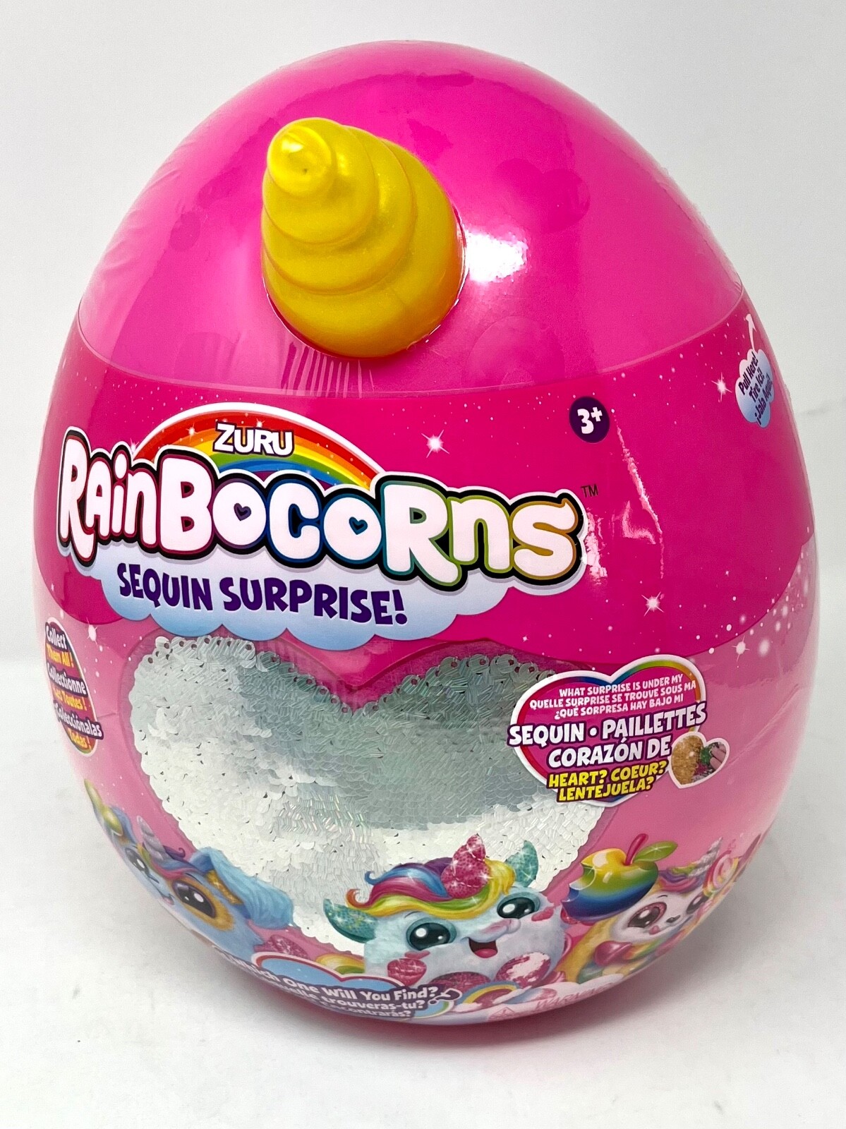 Rainbocorns 9201G2 Sequin Surprise Monkeycorn (Yellow) Plush in Mystery Egg