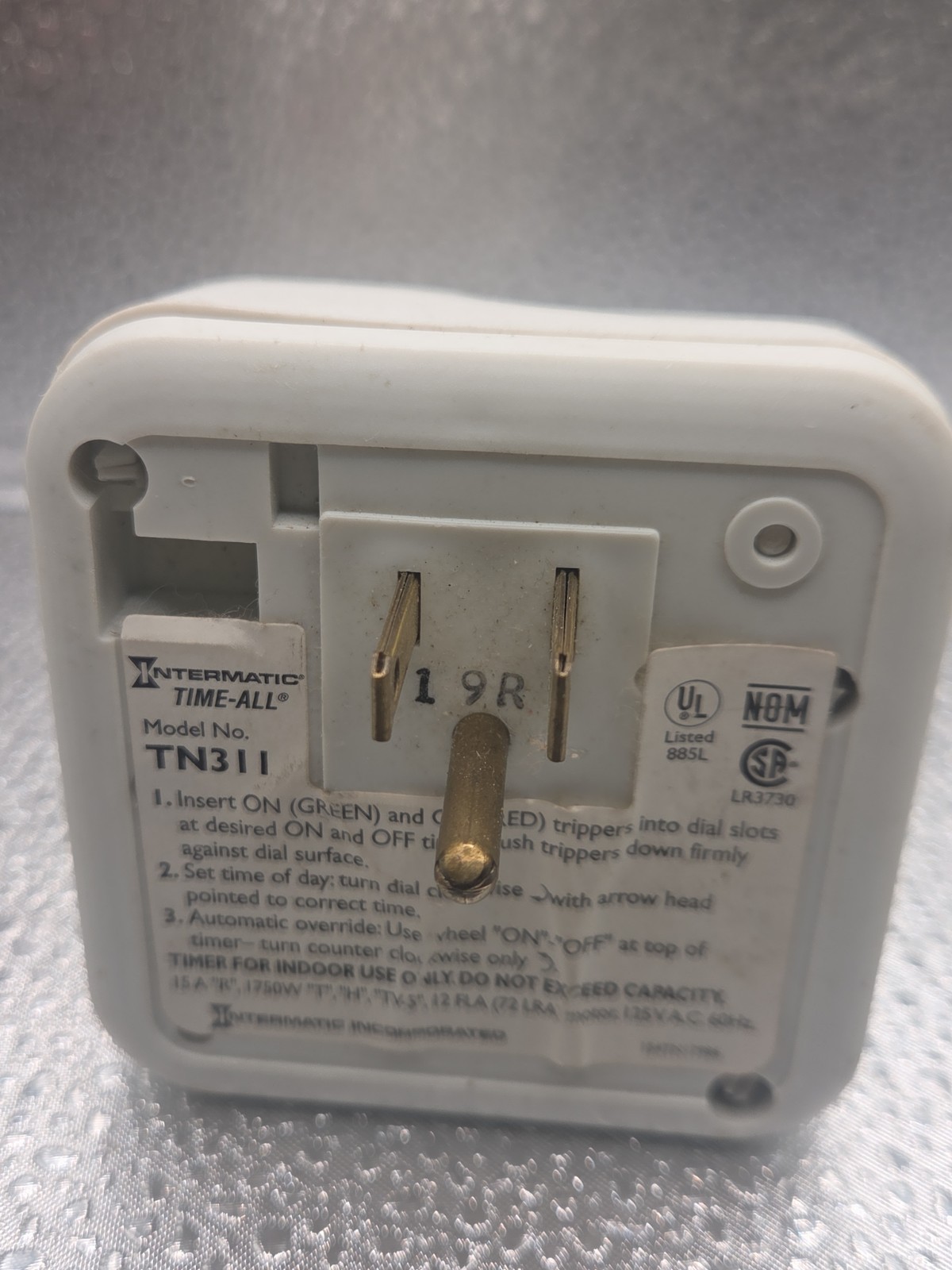 Intermatic TN311 Timer Heavy duty, Indoor Use, 15Amp / 125 Volt