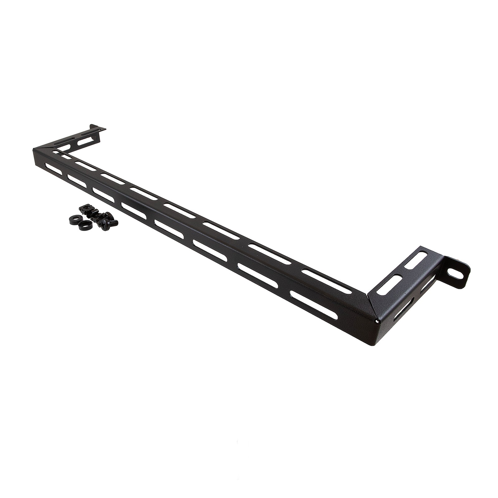 NavePoint 19" Horizontal Mount Lacing Bar 4 Inch Depth, 5-Pack, Steel Cable