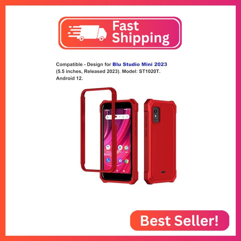 Ailiber for Blu Studio Mini 2023 Phone Case with Screen Protector, Dual Layer TP